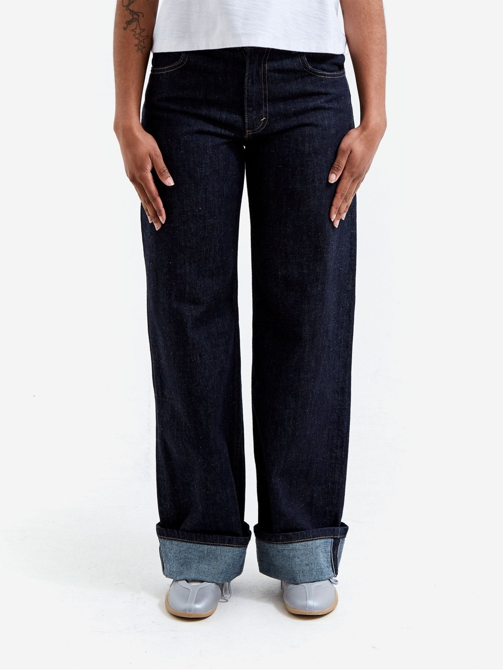 Damson Madder Dark blue Indigo selvedge denim jeans Iconic Carpenter pant 6